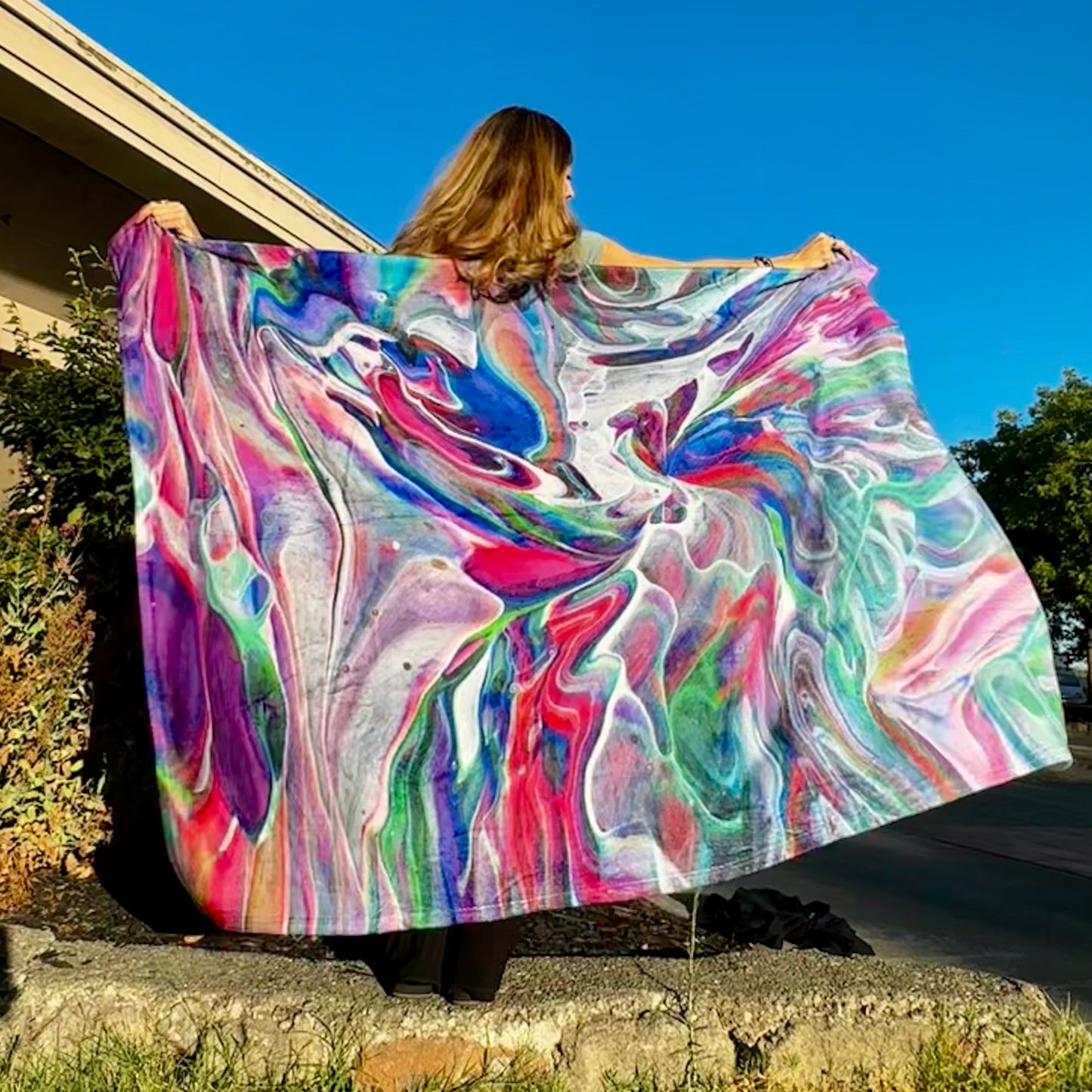 Abstract Throw Blankets